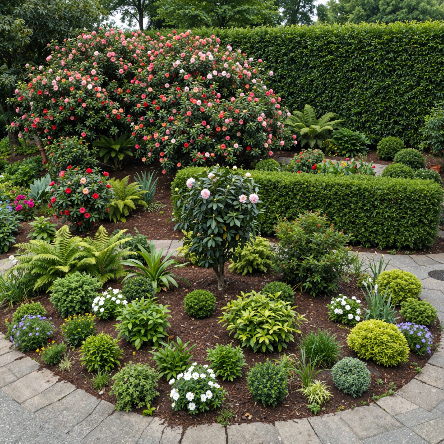 Different camellia planting strategies comparison - camellia landscaping