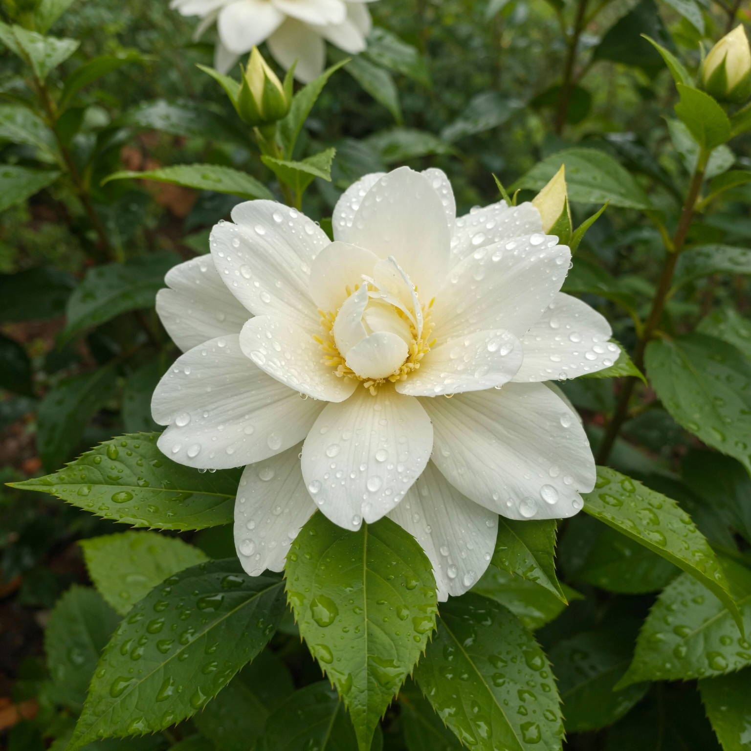 White Doves camellia variety - types of camellias