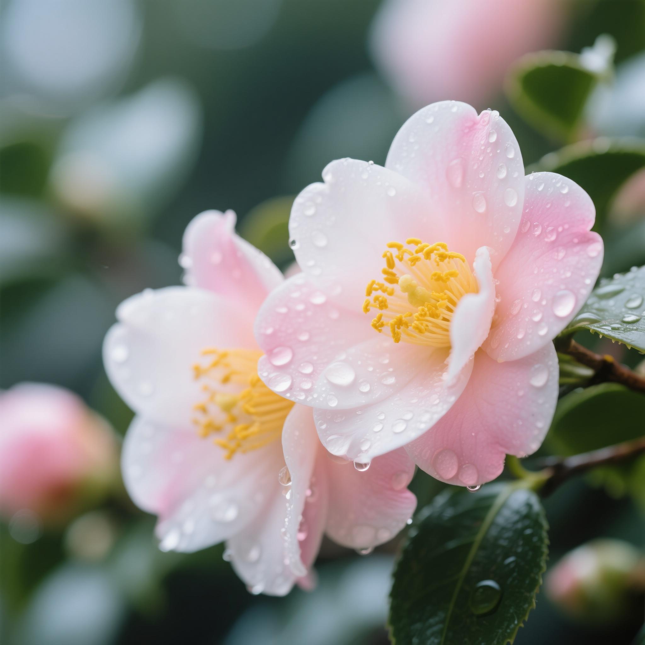 Sasanqua camellia blooms - camellia maintenance