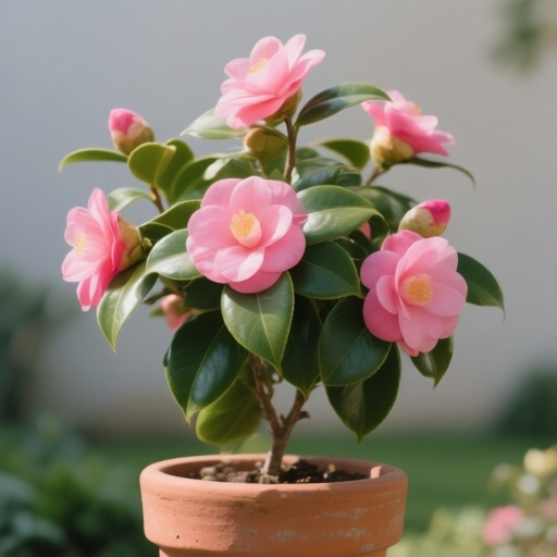 Camellia thriving in proper soil conditions - camellia soil conditions