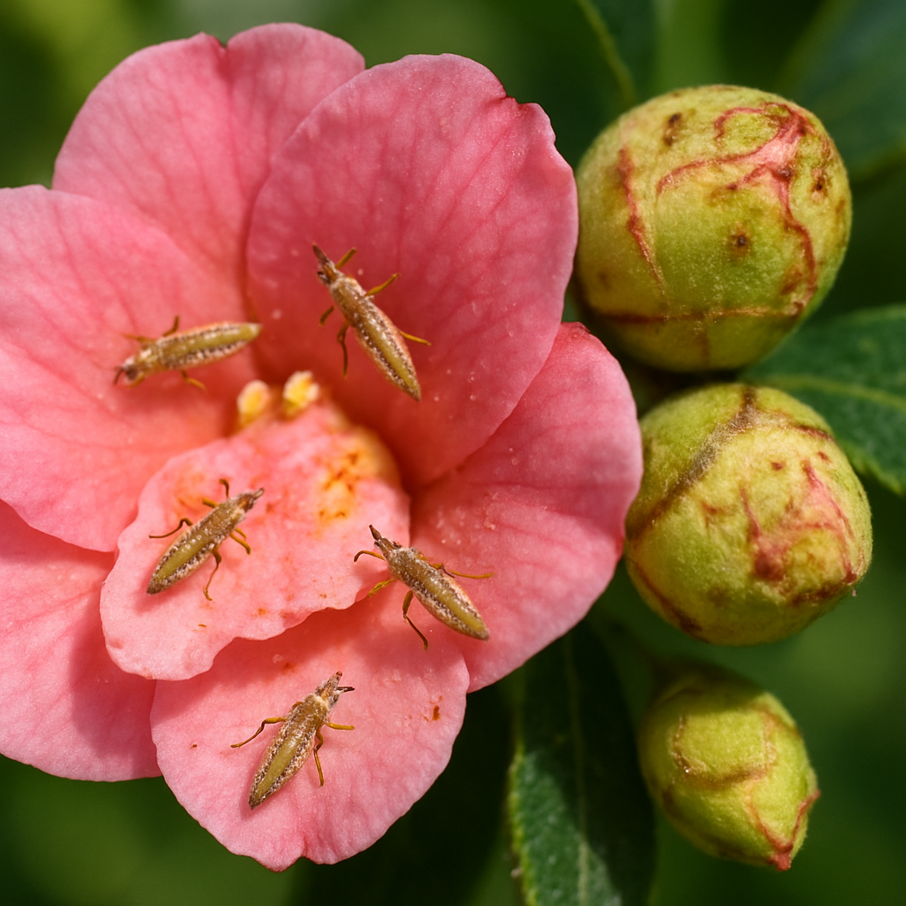 Thrips damage - camellia pests and diseases
