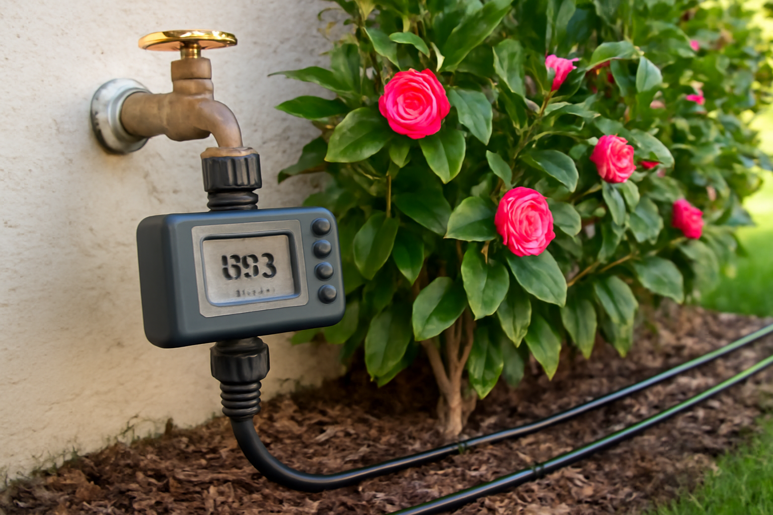 I Installed a Drip Irrigation Timer for My Camellia Hedge: Set-and-Forget Watering