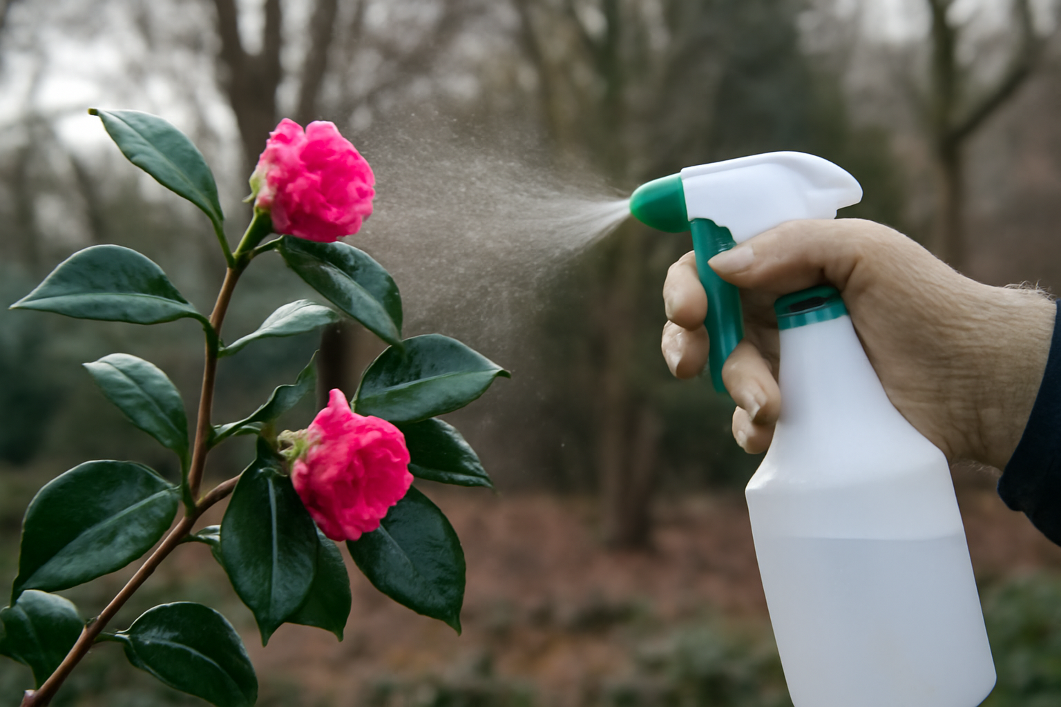 I Used Horticultural Oil on My Camellias for Overwintering Scale and Aphids