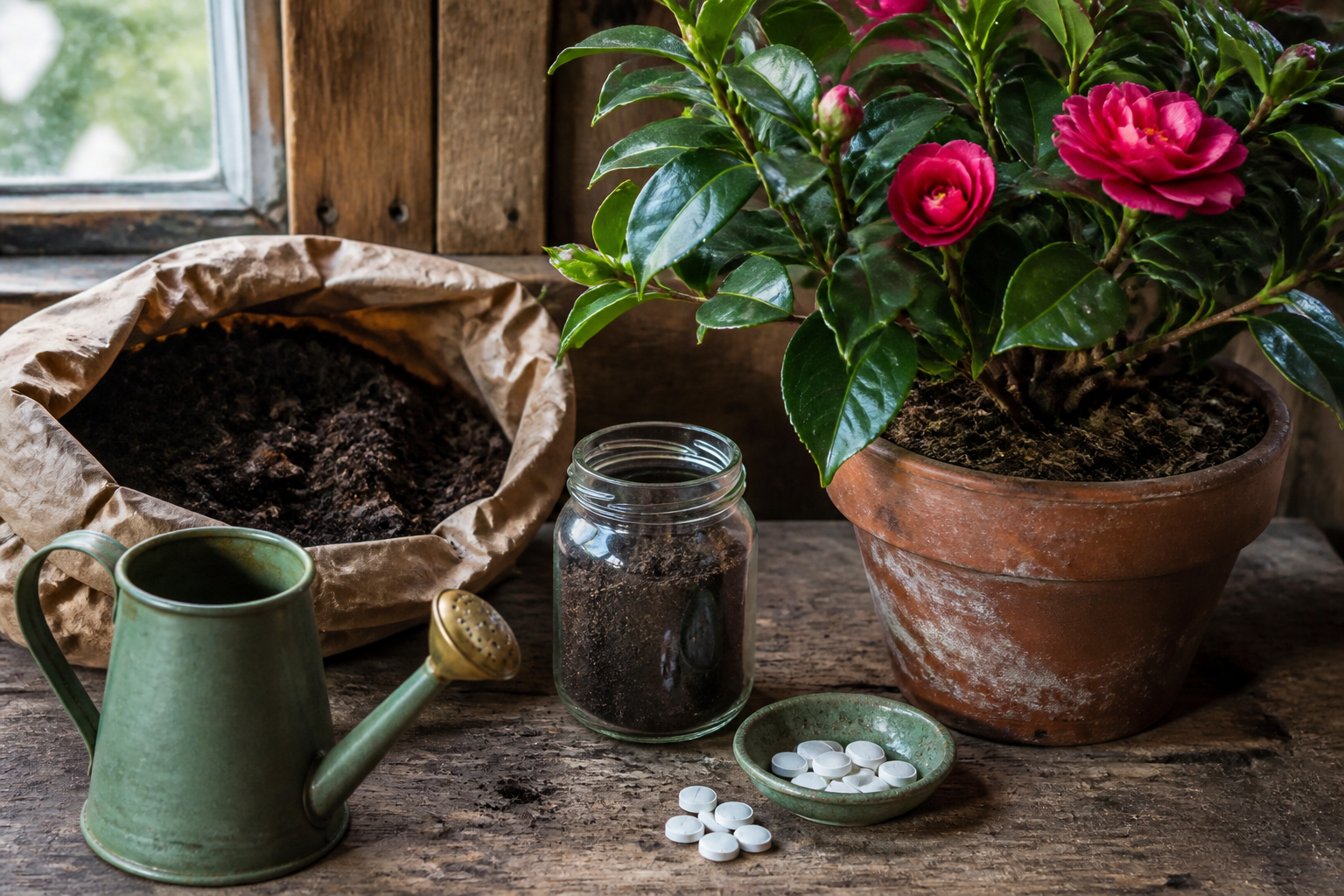 Aspirin, Cow Manure, and Coffee Grounds: Camellia Folk Remedies Tested
